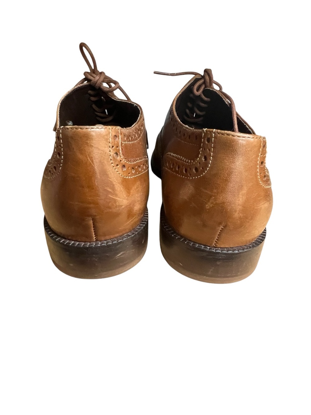 Cole Haan Williams Men’s 10M British Tan Leather Wingtip Oxford Shoes - Picture 6 of 8